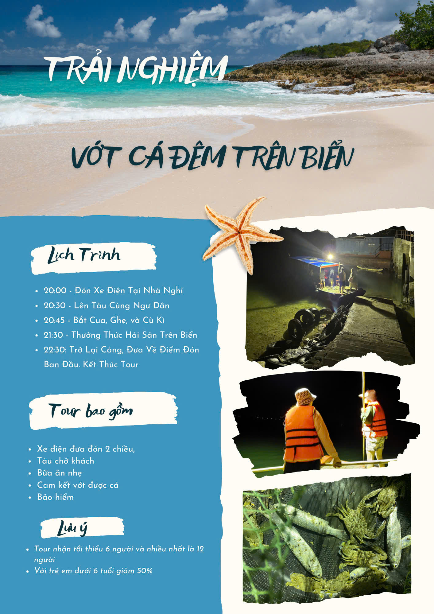 Tour vớt cá đêm 