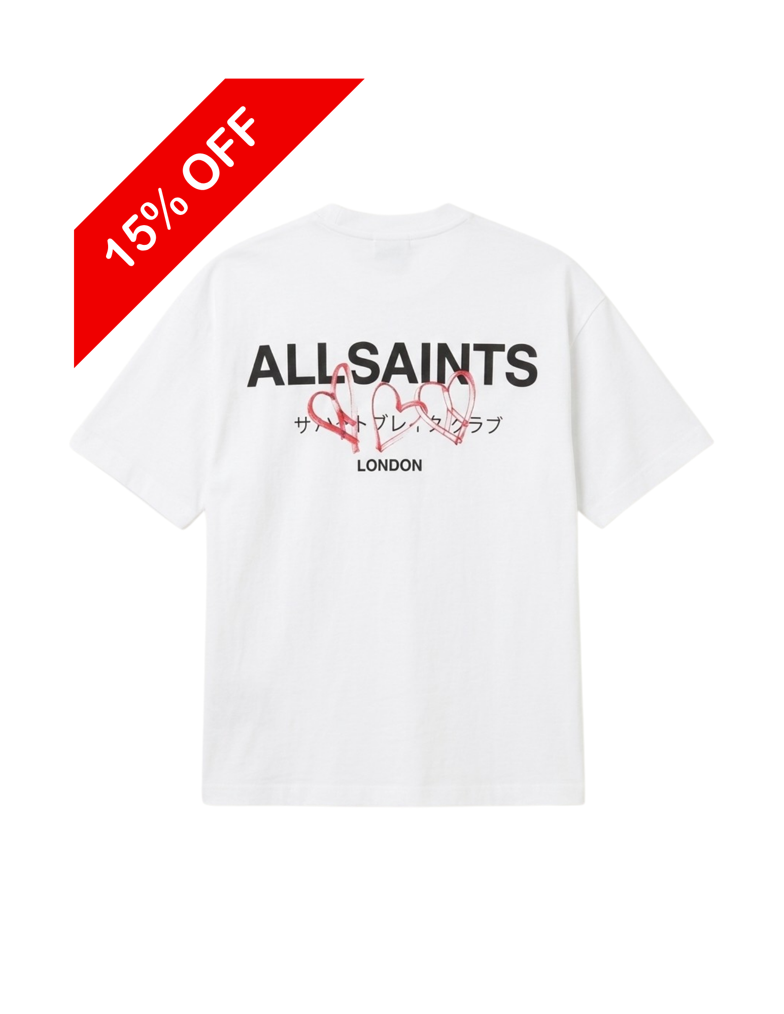 AllSaints - Heart Club Oversized T-Shirt