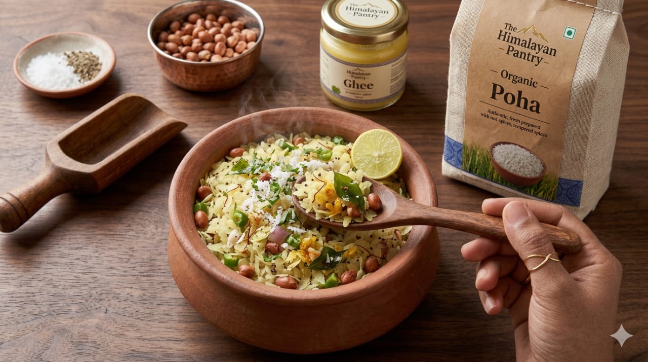Organic Poha Breakfast Set