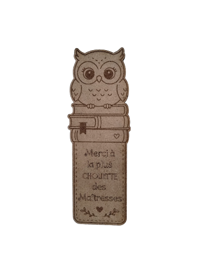 Marque page chouette maitresse