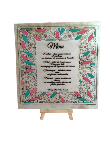 Menu décoré 