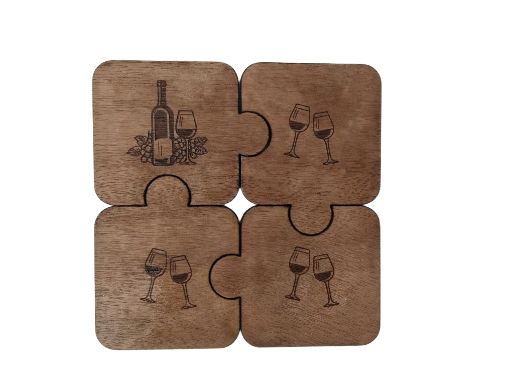 Dessous de verre en bois