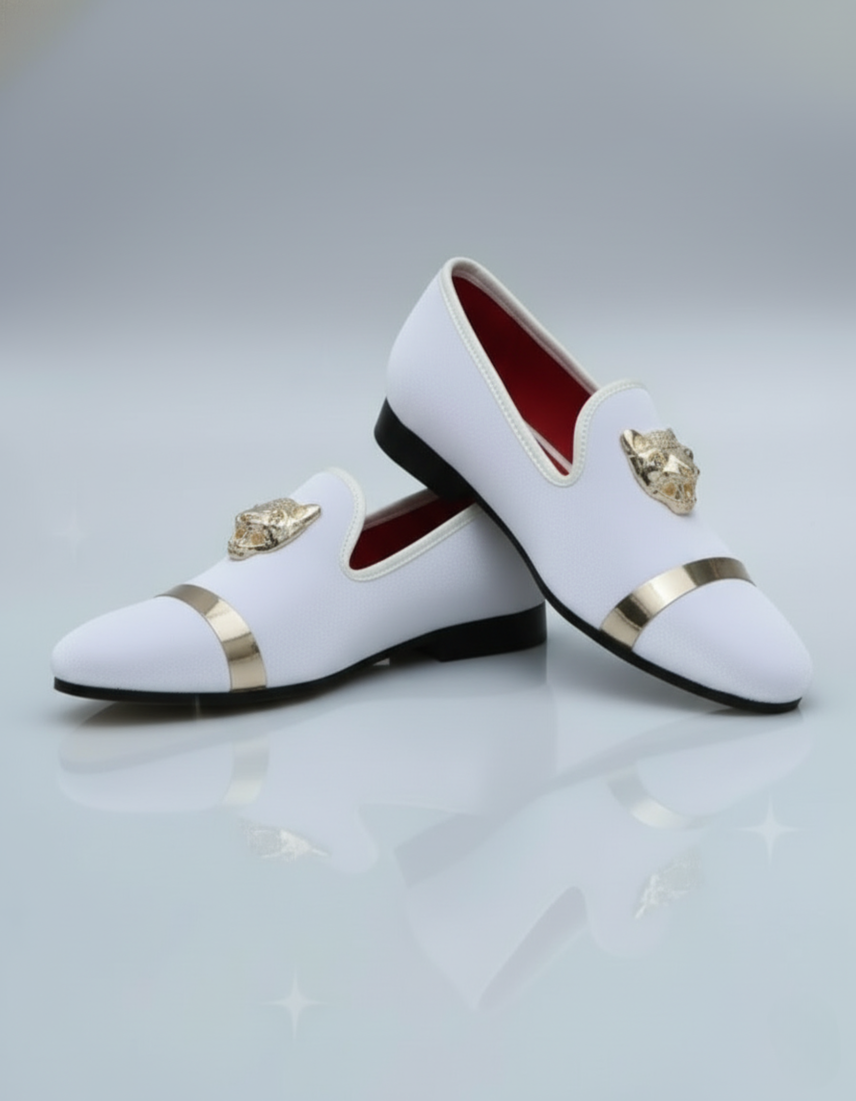 White Gold Designer Shoes