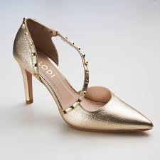 Gold Slingback Heels