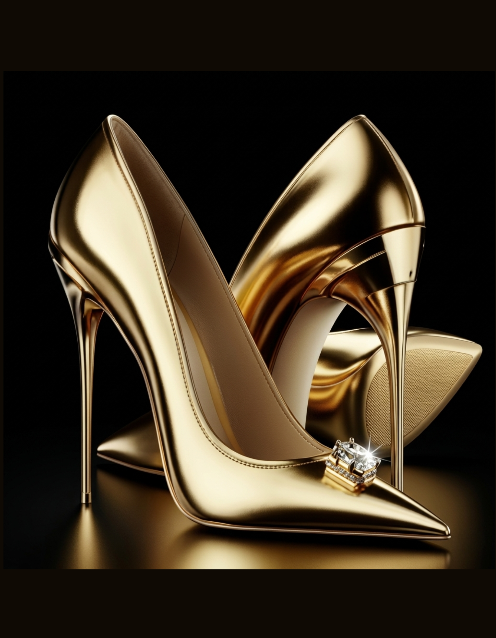 Luxury Gold Stiletto Heels