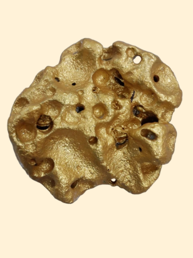 Gold-Toned Decorative Rock