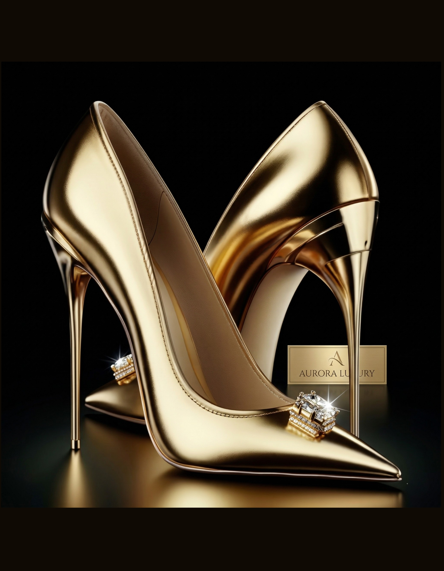 Luxury Gold Stiletto Heels