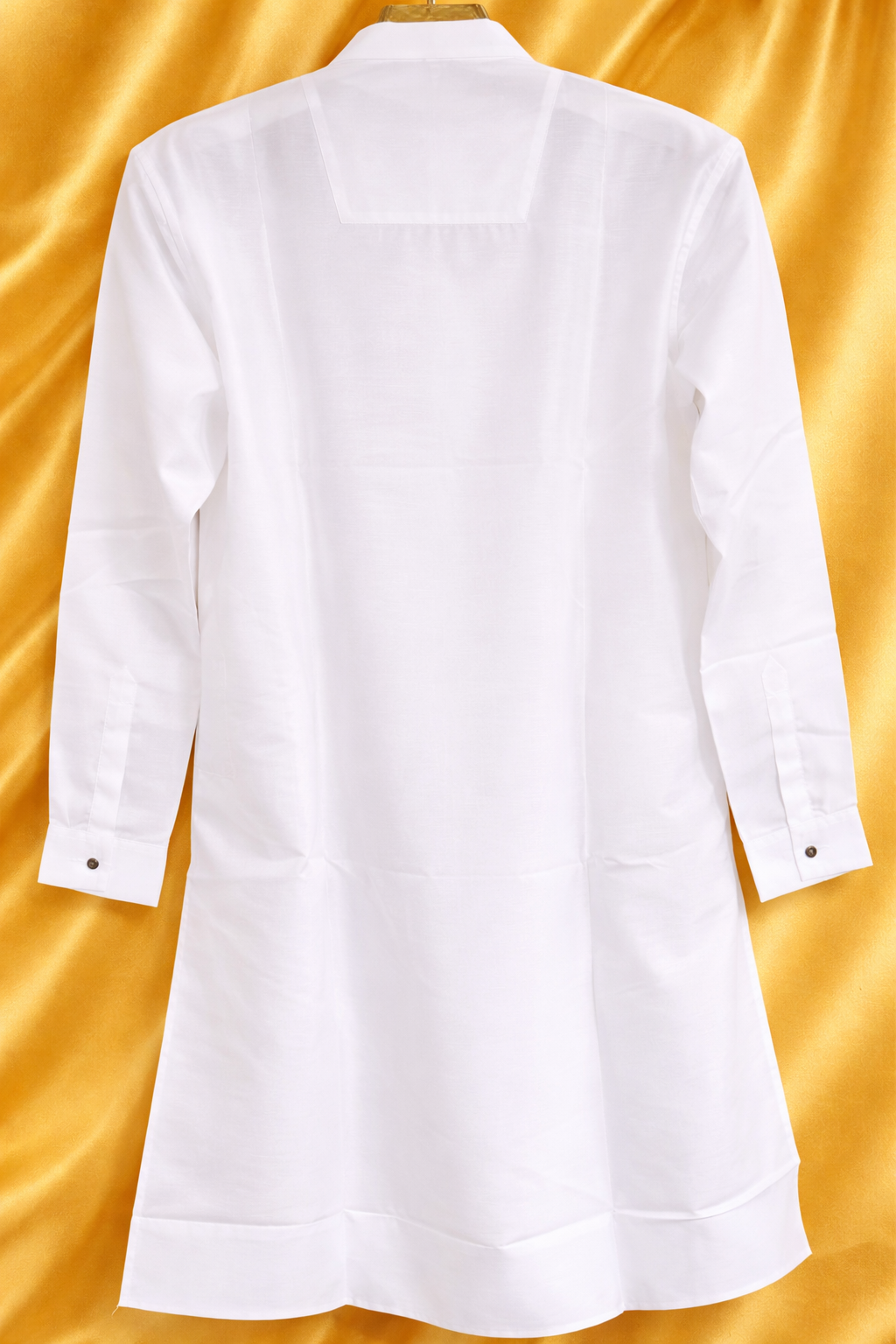 White Kurta with Gold Design