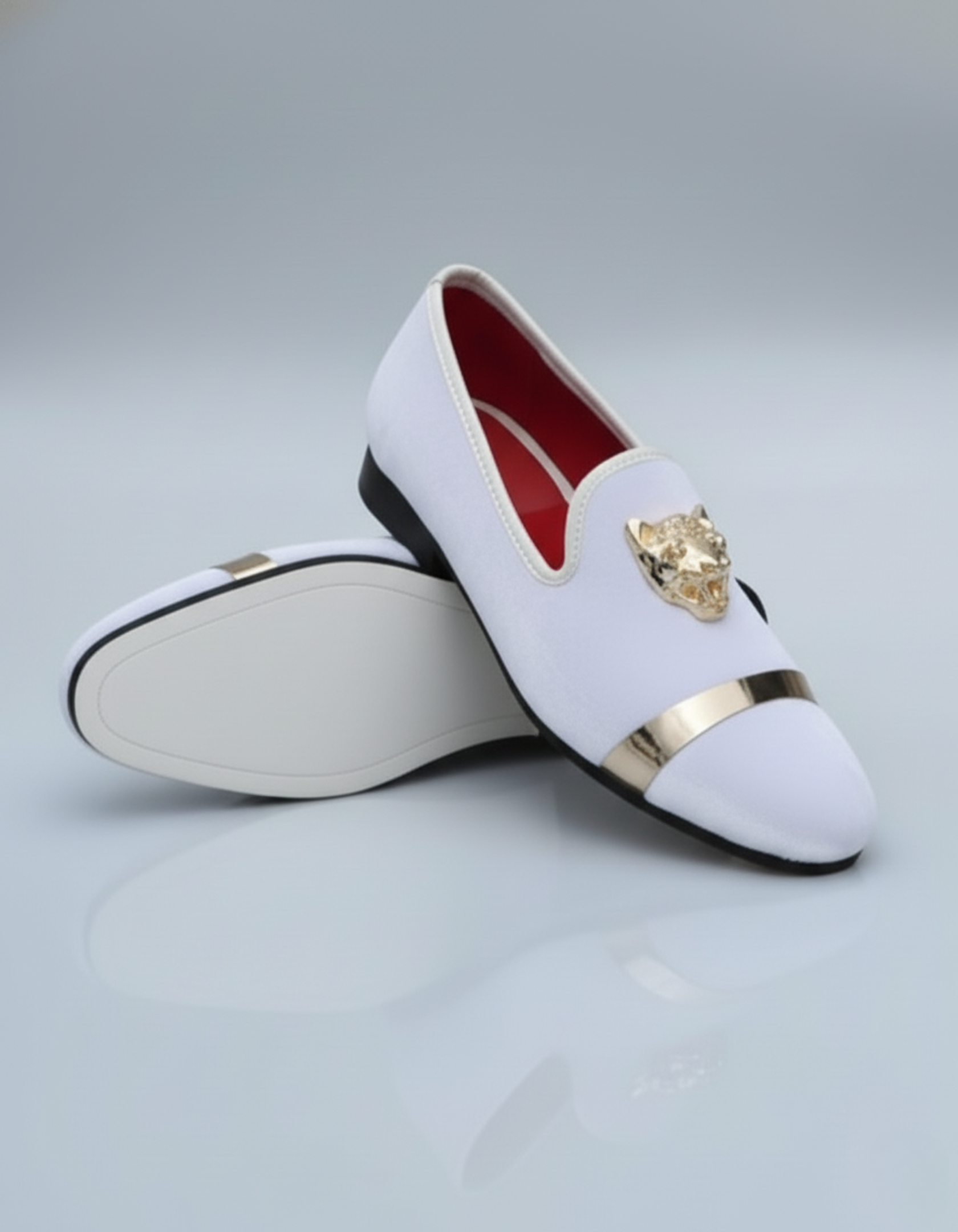 White Gold Designer Shoes
