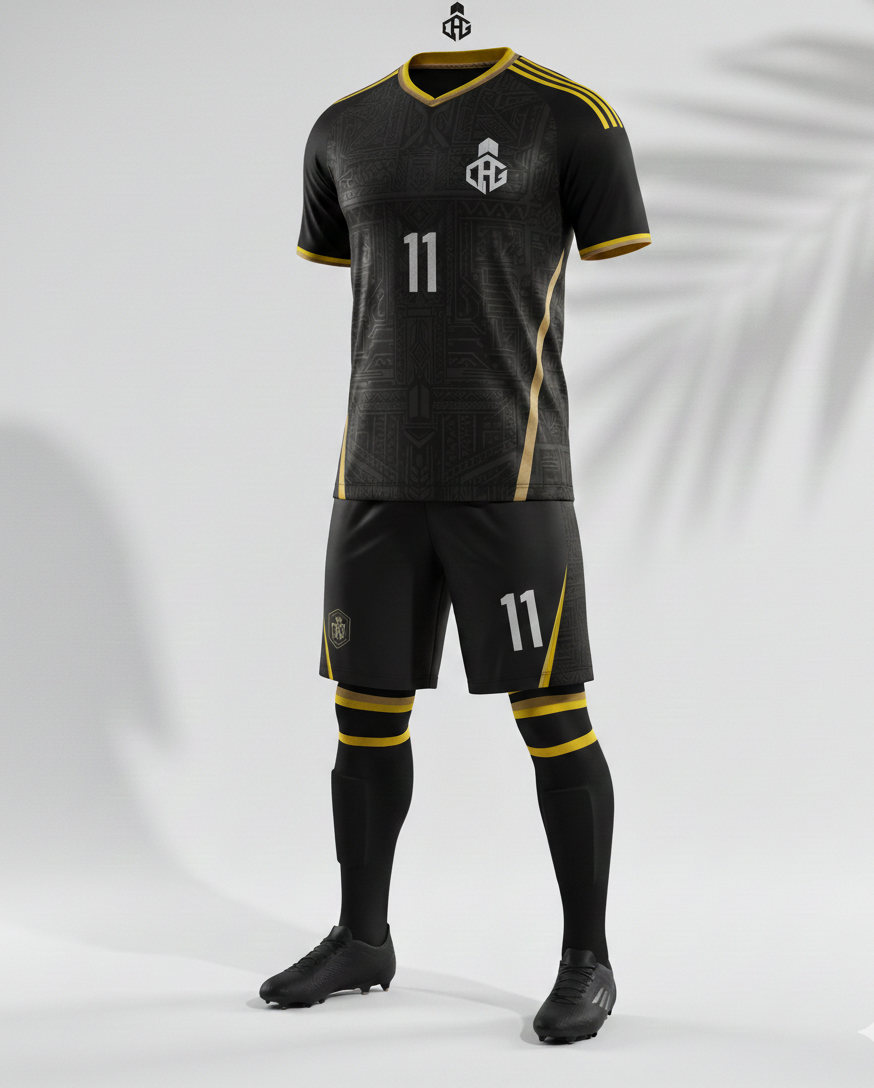 Elite Black Sports Jersey Set