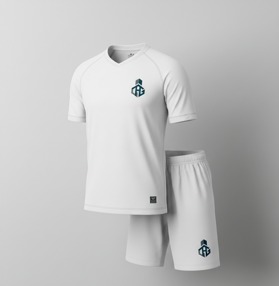Classic White Sports Jersey Set