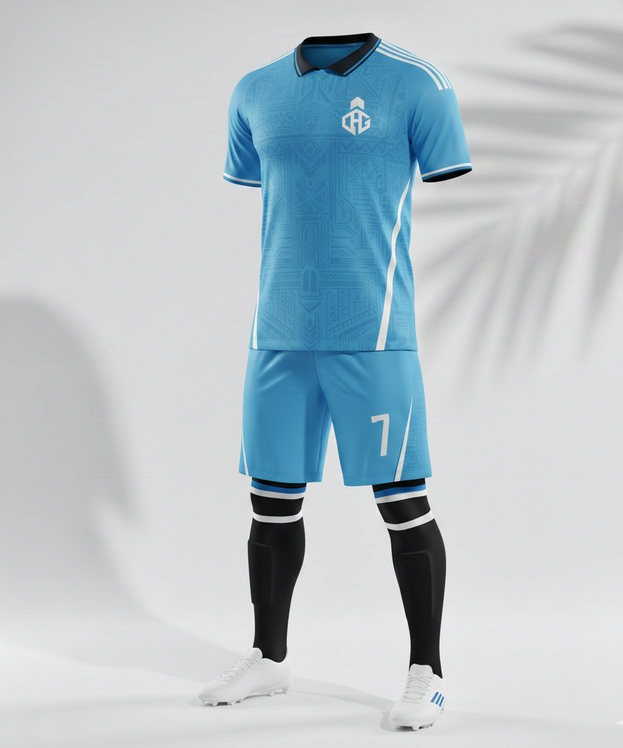 Blue Tennis Jersey Set