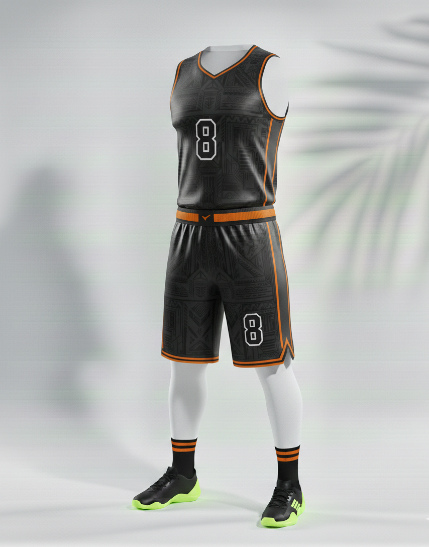 Black Sports Jersey Set