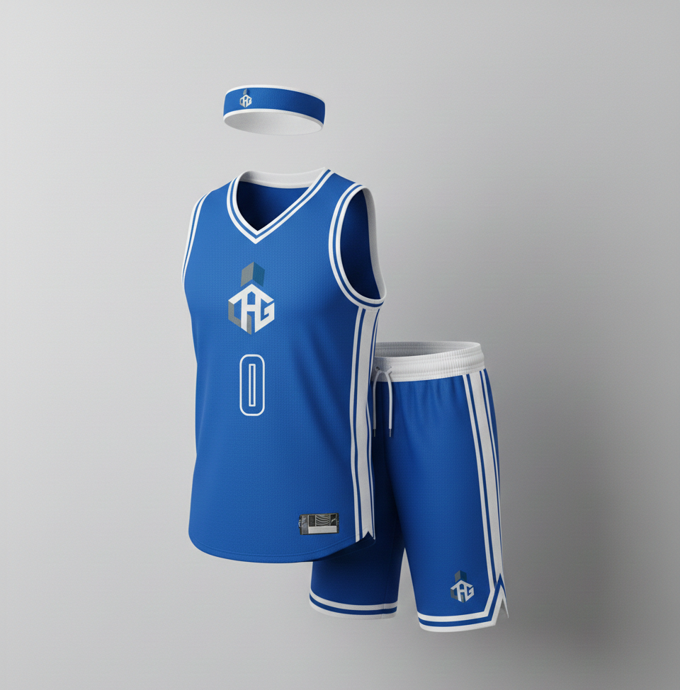 Blue Basketball Jersey Set