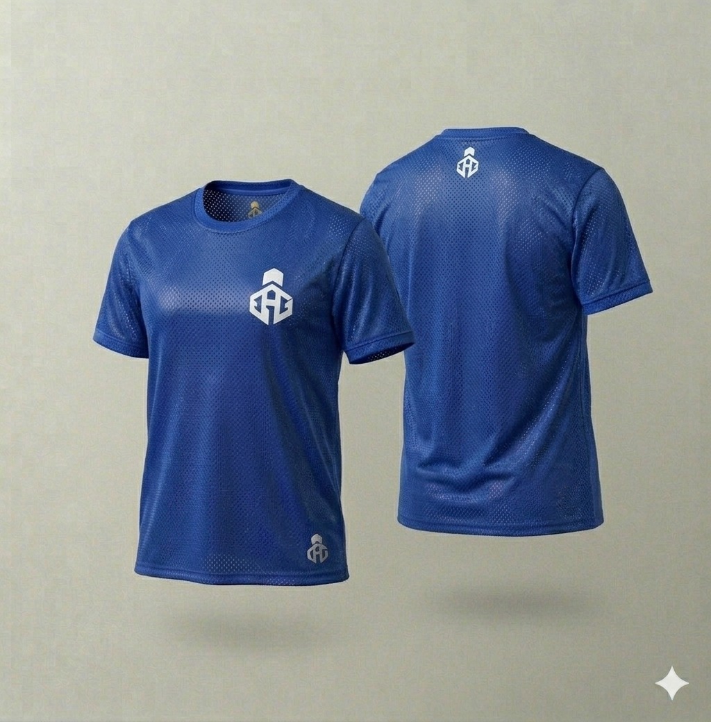 Blue Sports Mesh T-Shirt
