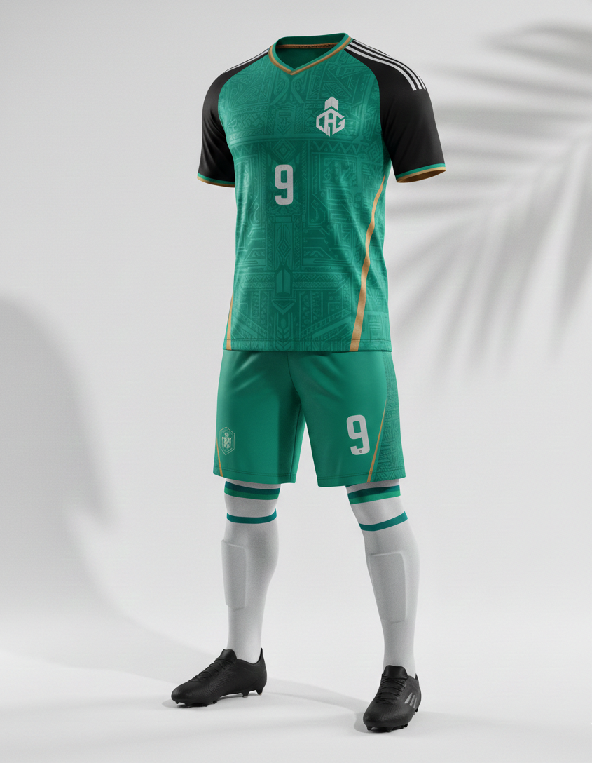 Green Sports Jersey Set