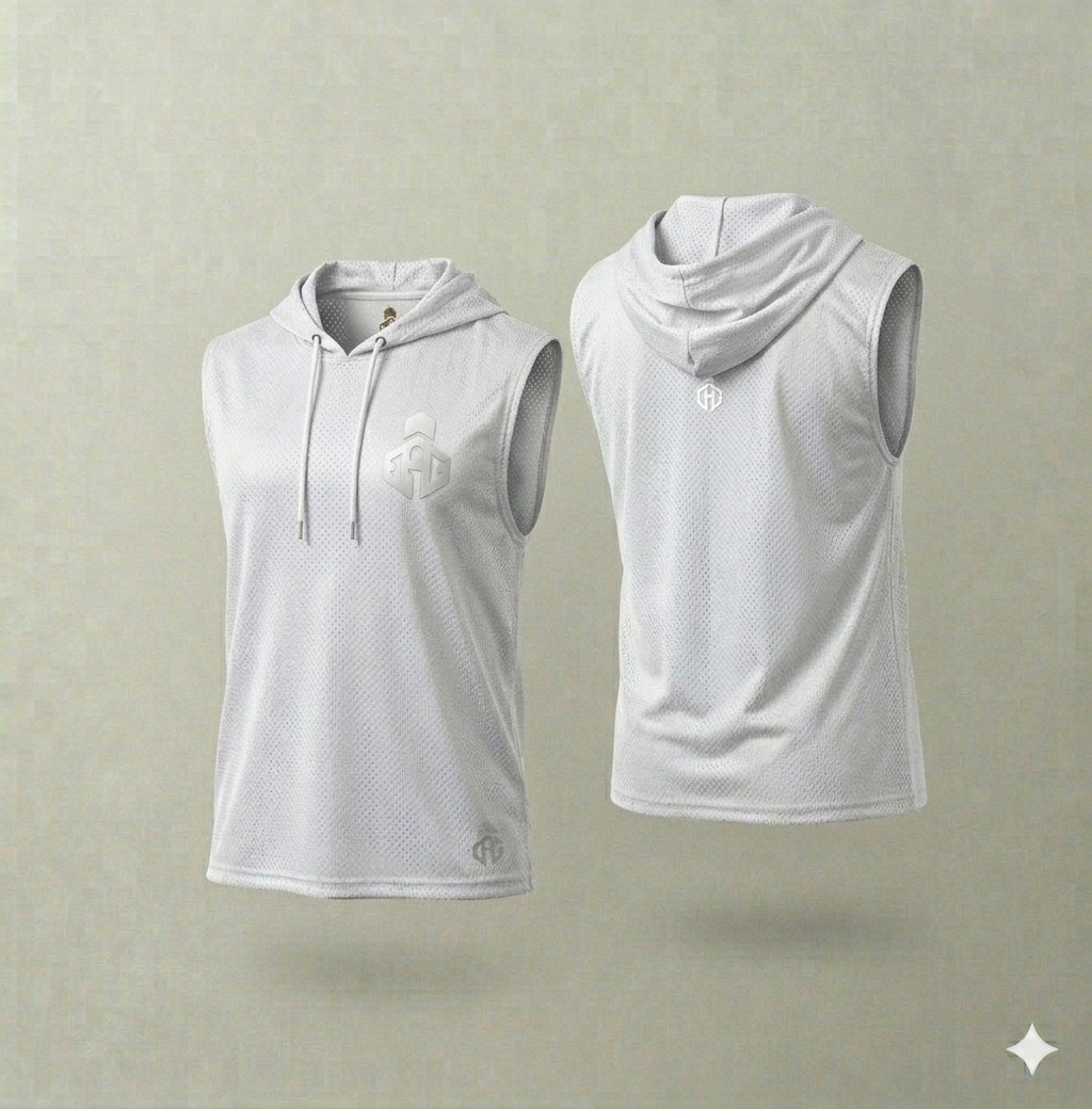 Sleeveless Mesh Hoodie