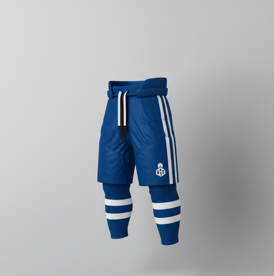 Blue Sports Shorts with Leggings