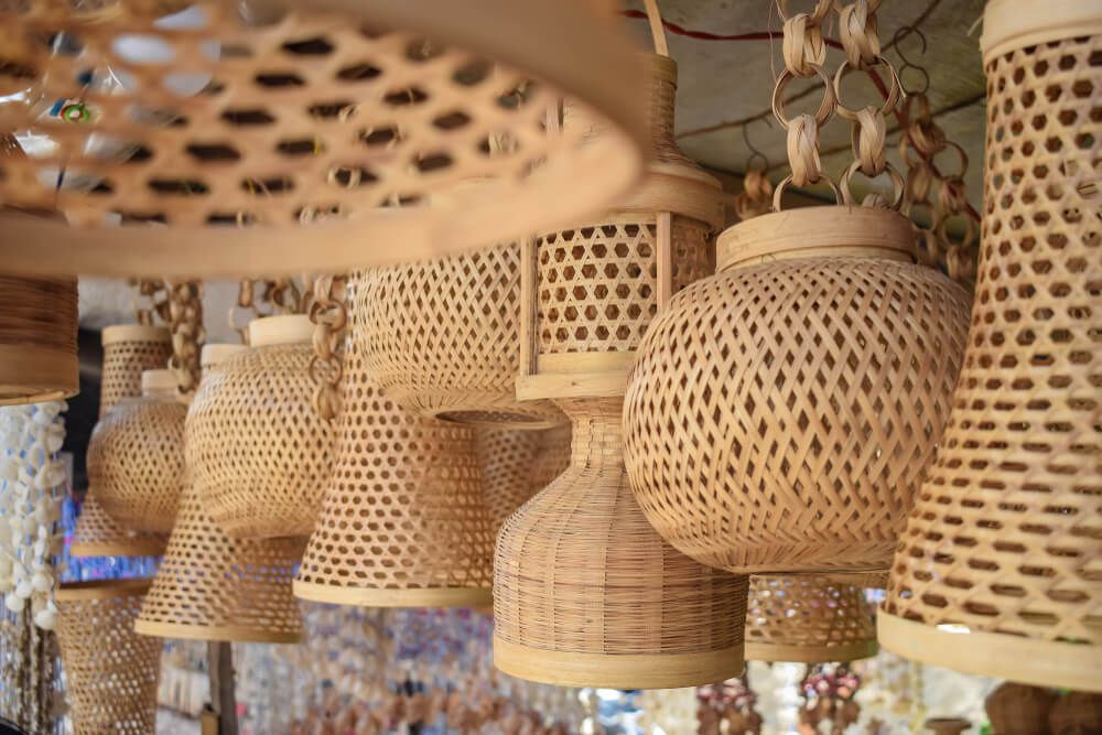 Rattan lamps