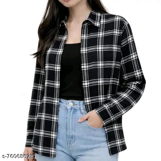 Women's Black Checked Shirt