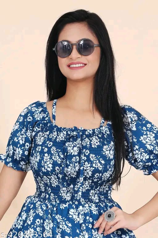 Blue Floral Maxi Dress