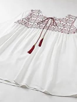 Embroidered Boho Tunic Top