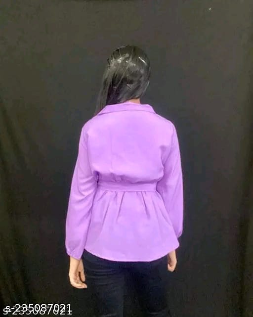 Lavender Peplum Women Top