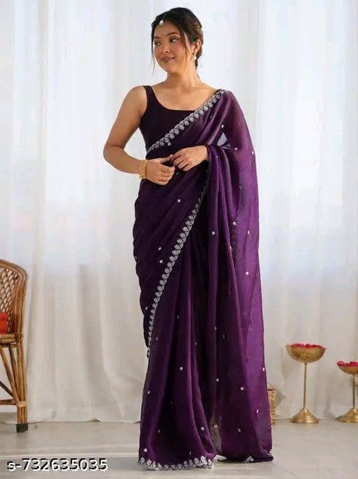Elegant Purple Saree