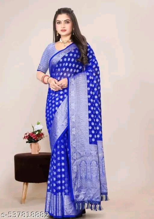 Royal Blue Banarasi Saree