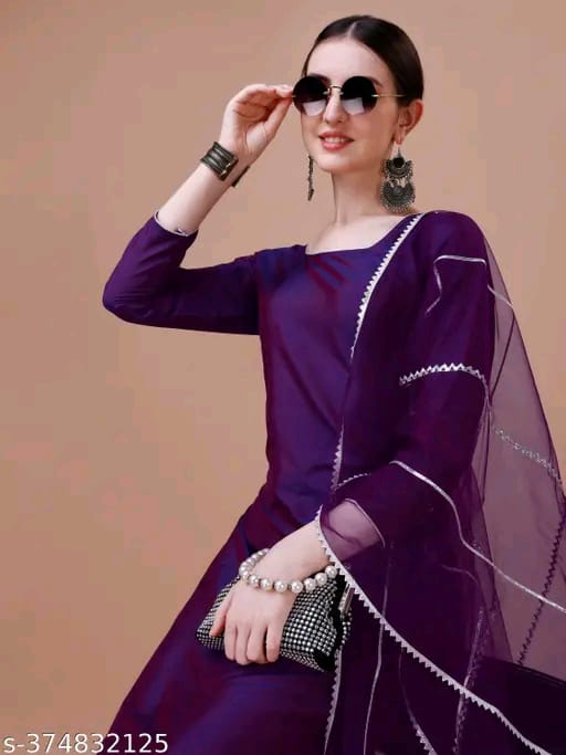 Elegant Purple Suit Set