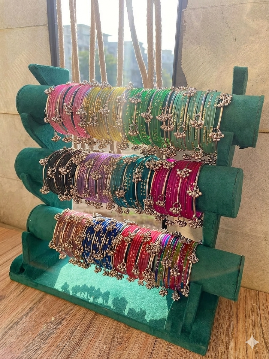 Colorful Traditional Bangles Set 24 colour available