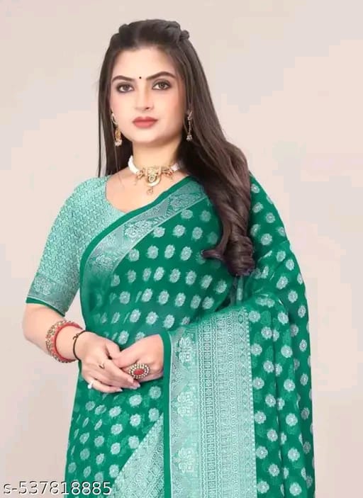Elegant Green Printed Saree