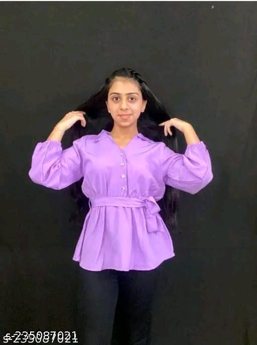 Lavender Peplum Women Top