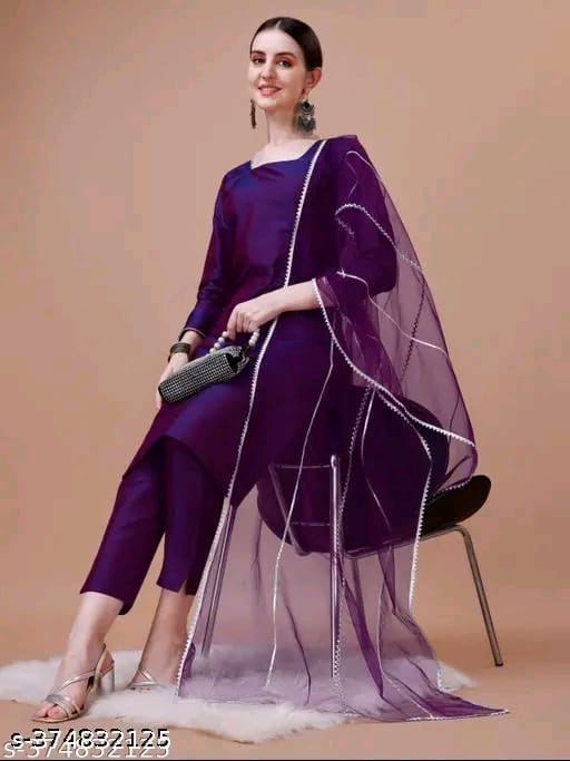 Elegant Purple Suit Set
