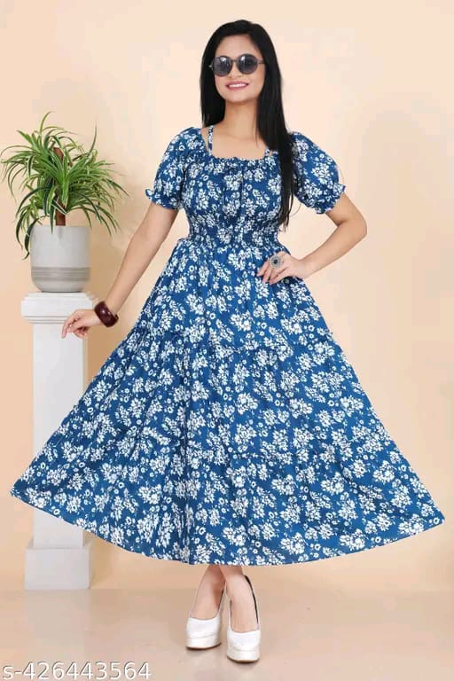 Blue Floral Maxi Dress