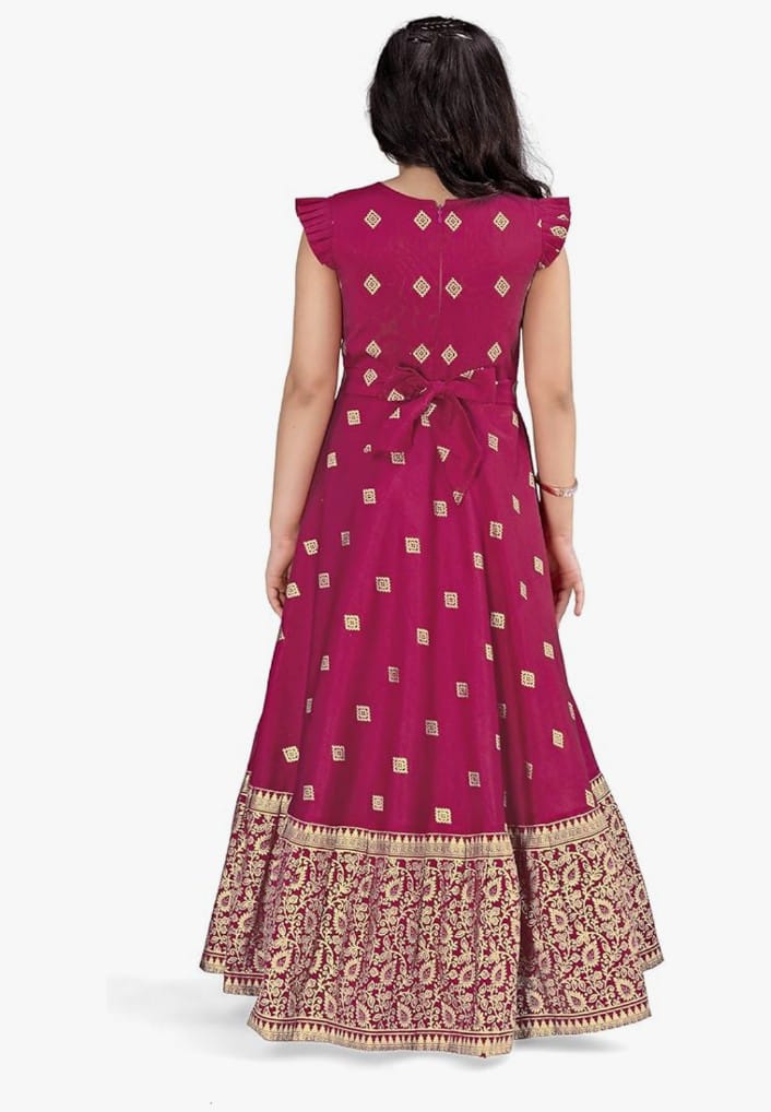 Girls' Festive Anarkali Dress