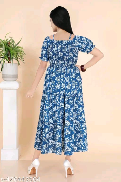Blue Floral Maxi Dress