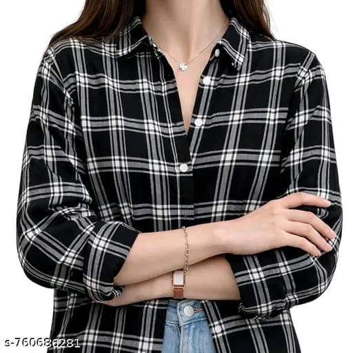 Women's Black Checked Shirt