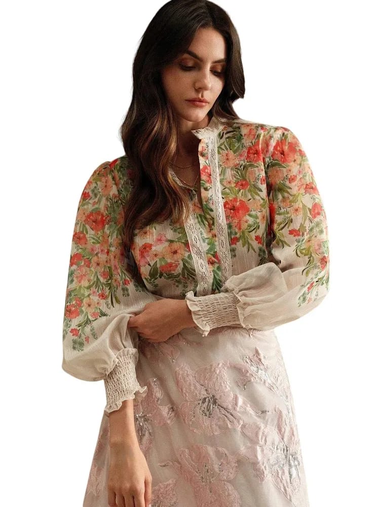 Floral Sheer Blouse