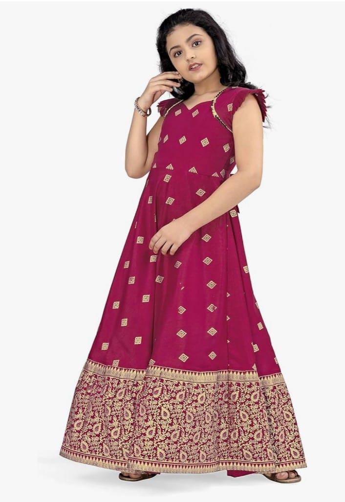 Girls' Festive Anarkali Dress