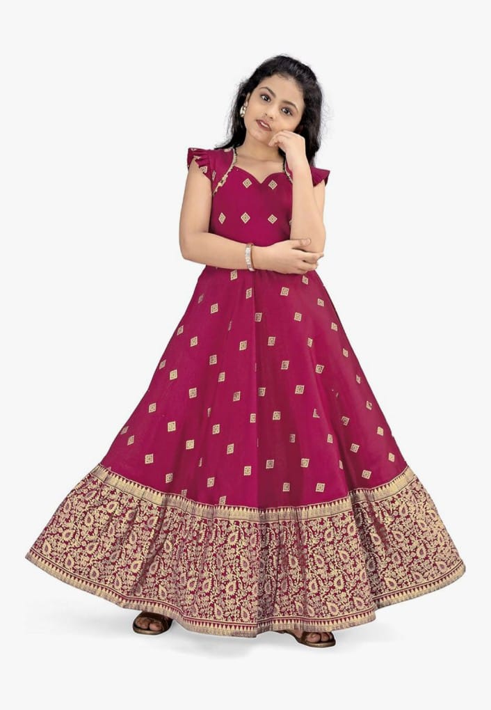 Girls' Festive Anarkali Dress