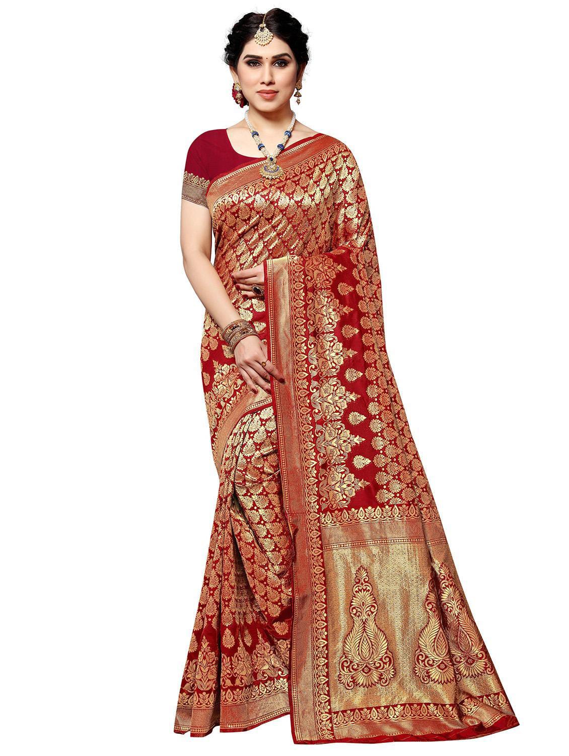 Red Banarasi Silk Saree