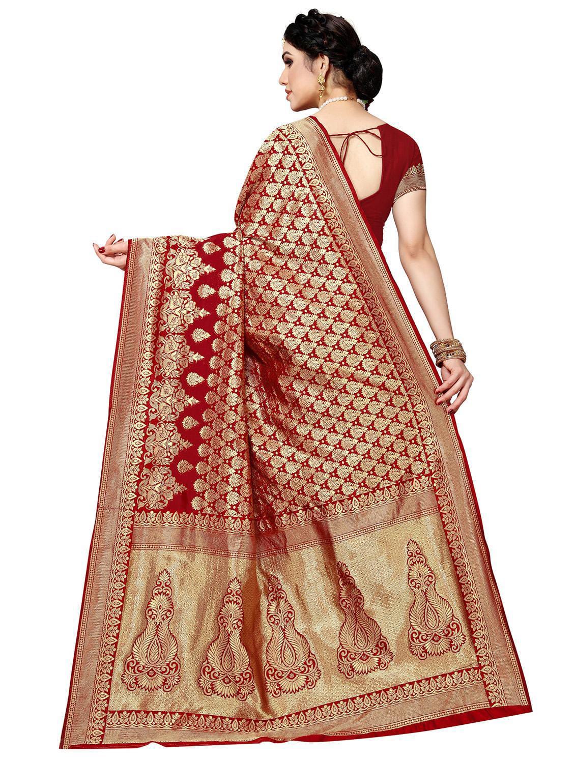 Red Banarasi Silk Saree