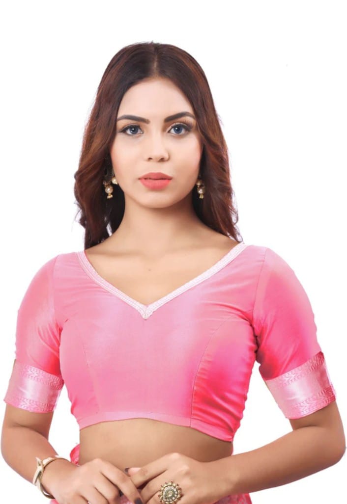 Elegant Pink Banarasi Saree