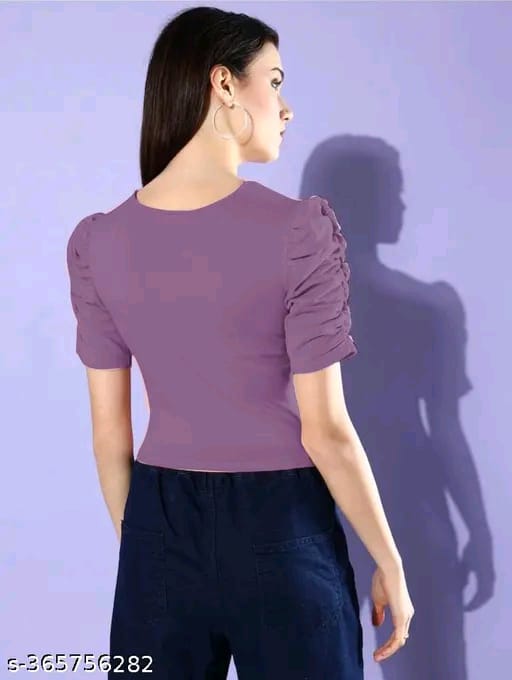 Lavender Puff Sleeve Top