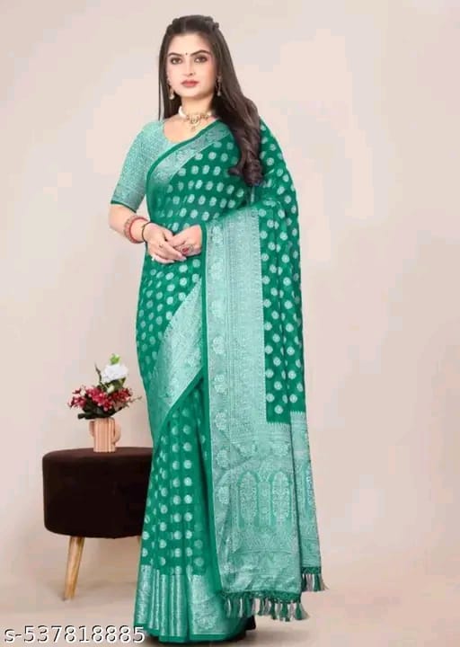 Elegant Green Printed Saree