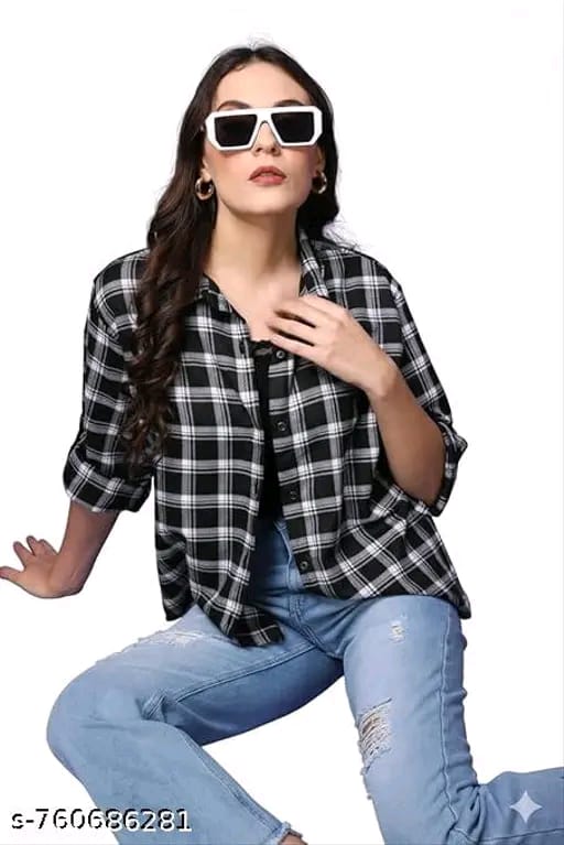 Women's Black Checked Shirt