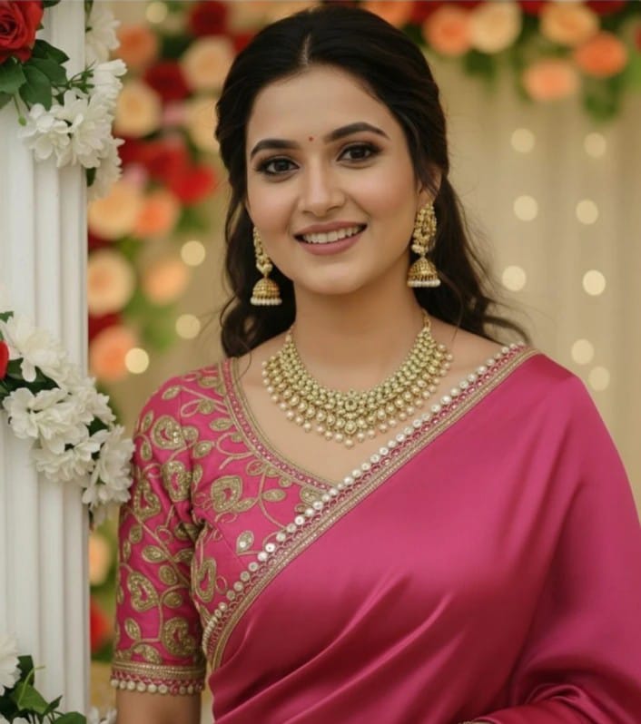 Embroidered Silk Saree