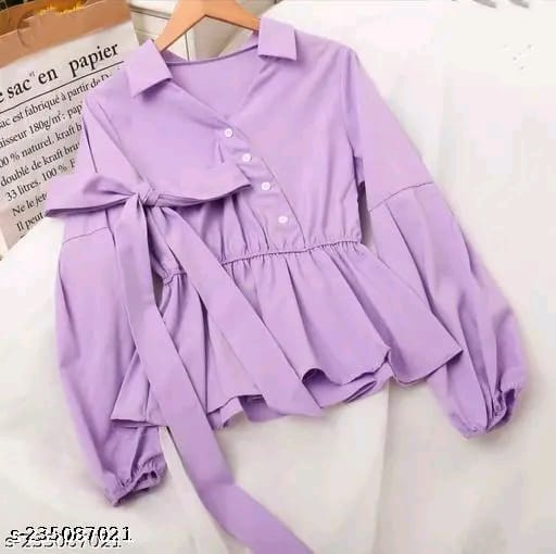 Lavender Peplum Women Top