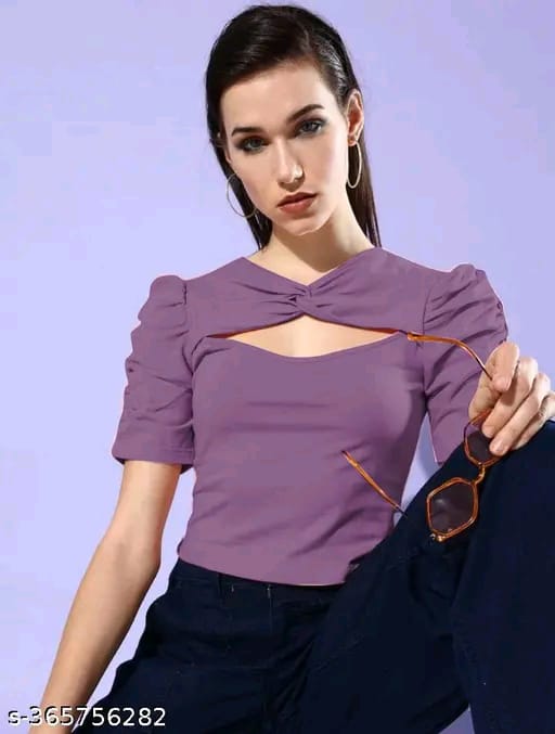 Lavender Puff Sleeve Top